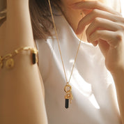 Gold Plated Bracelet with Charms