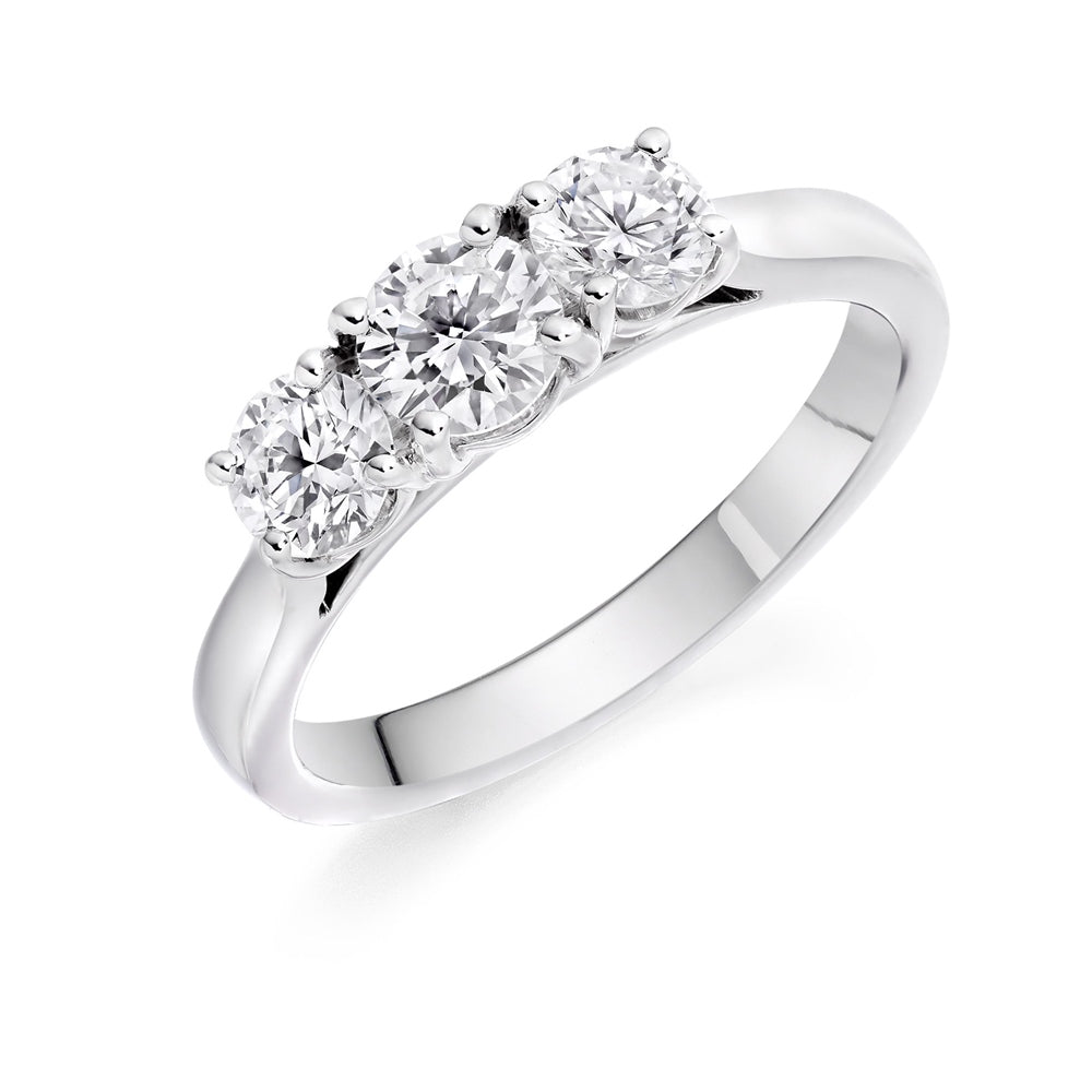 18ct White Gold Graduated 3 Stone Diamond Ring