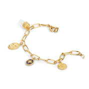 Gold Plated Bracelet with Opalite Charms