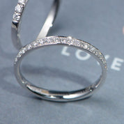 18ct White Gold Micro Setting Half Eternity Ring