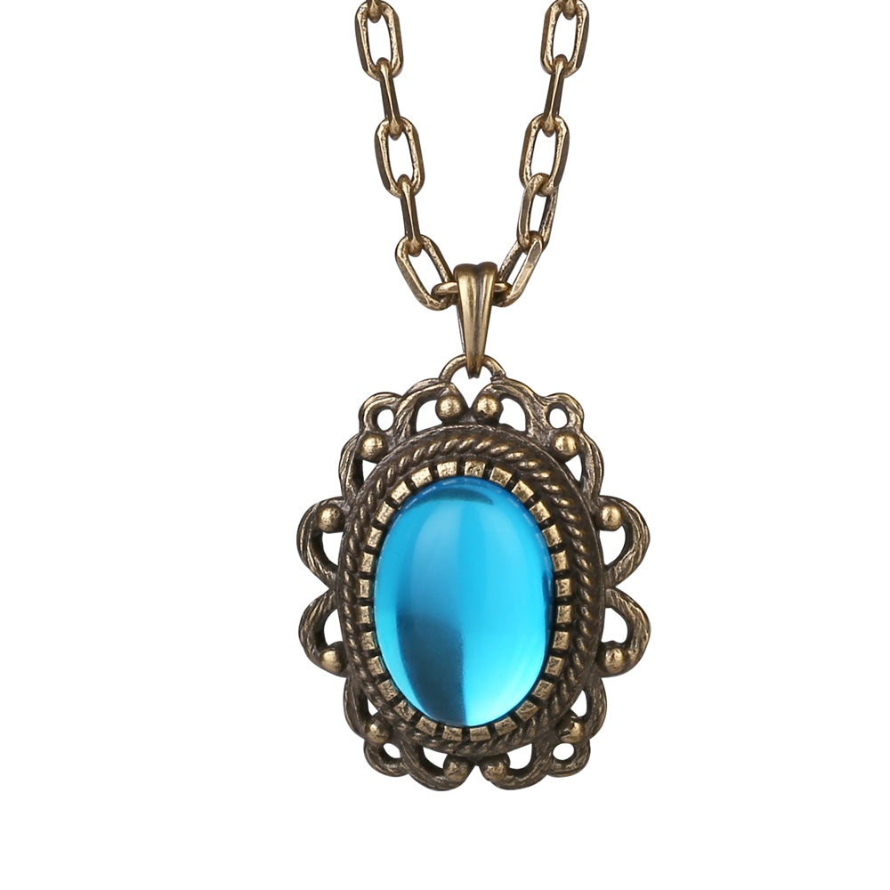 Gold Plated Pendant with Blue Stone – Newbridge Silverware