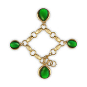 Green Cabochon Bracelet