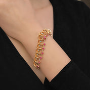 Pink & Turquoise Bracelet