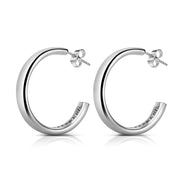 Hoop Earrings with Clear Stones