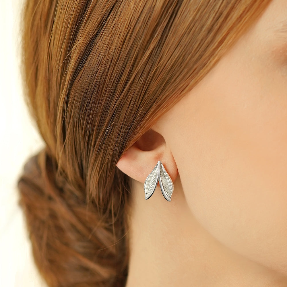 Leaf Stud Earrings