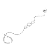 Triple Circular Bracelet with Clear Stones