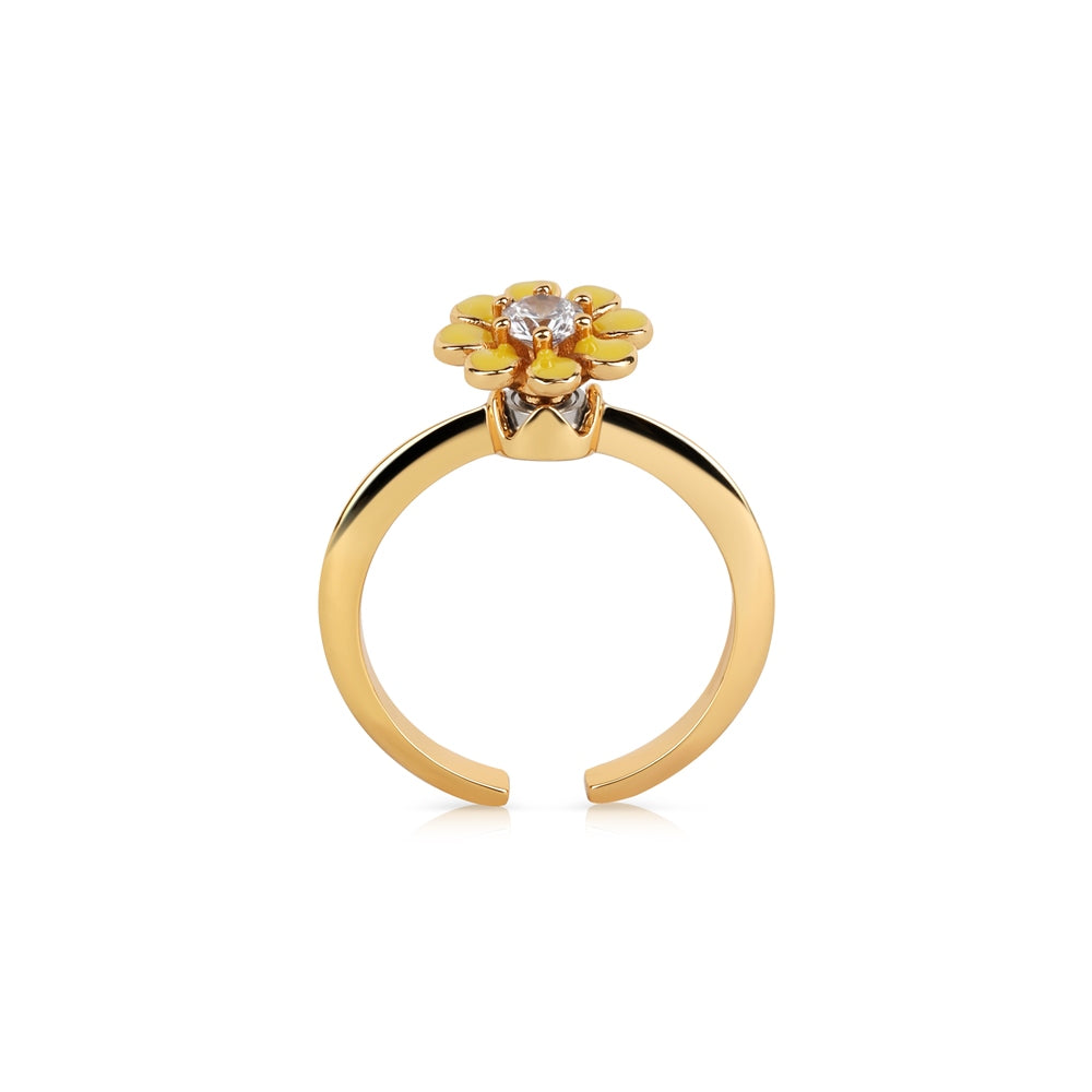 Yellow Flower Revolving Ring