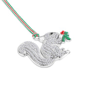Squirrel with Holly Christmas Tree Decoration