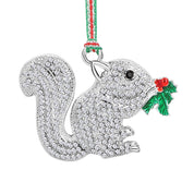 Squirrel with Holly Christmas Tree Decoration