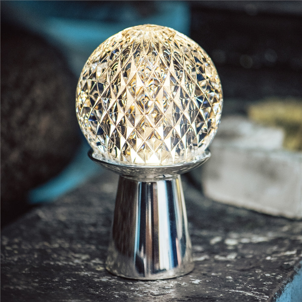 LED Lamp with Silver Plated Base