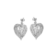 Textured Leaf Earrings