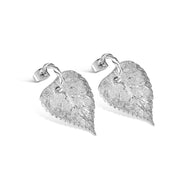 Textured Leaf Earrings