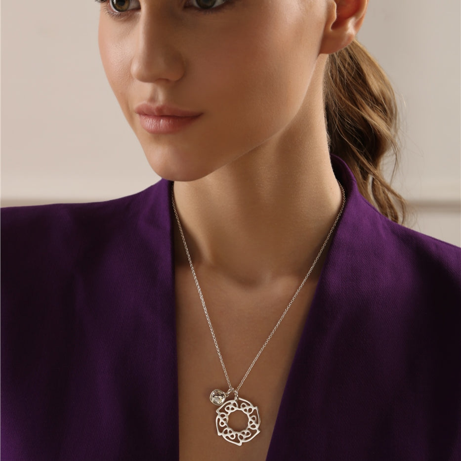 Celtic Pendant with Clear Stone