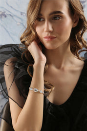 Bracelet with Blue and Clear Stones