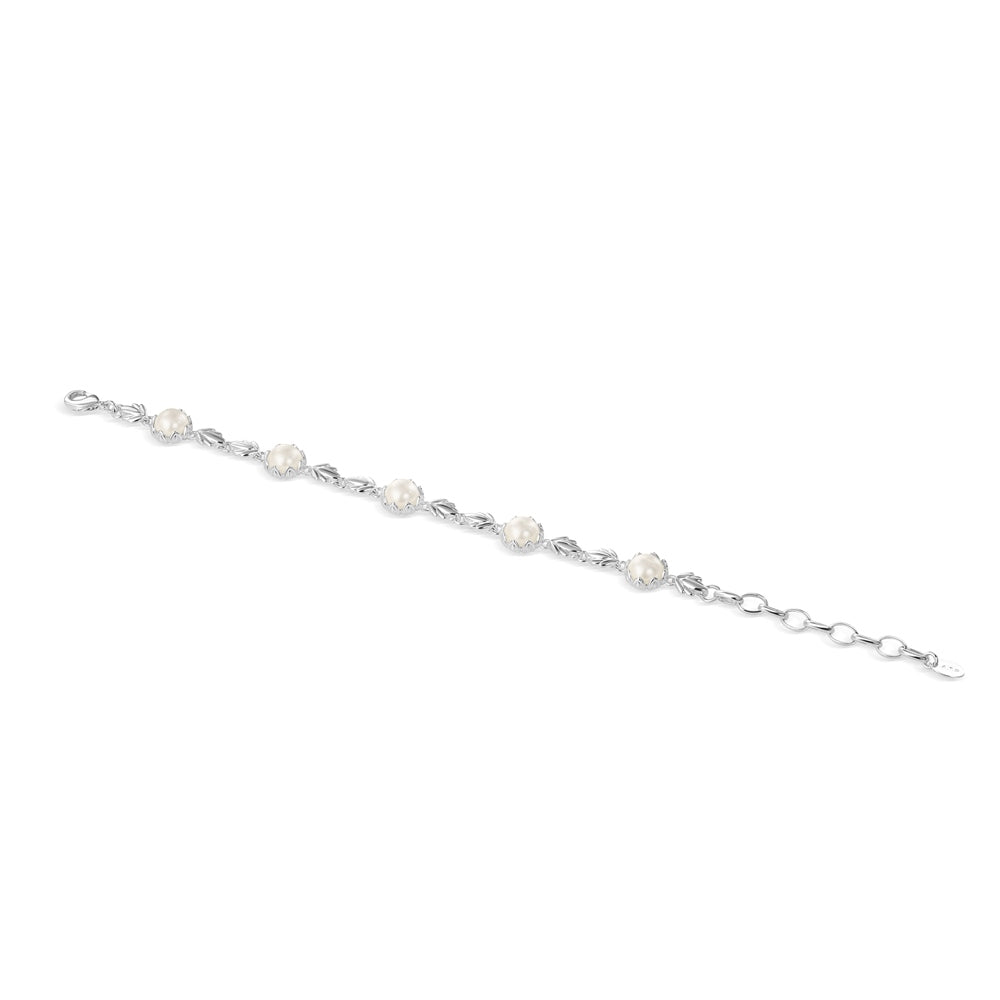 Pearl Leaf Link Bracelet
