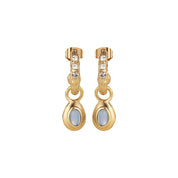 Drop Earrings with Blue Stones