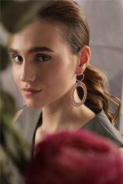 Large Ornate Oval Earrings