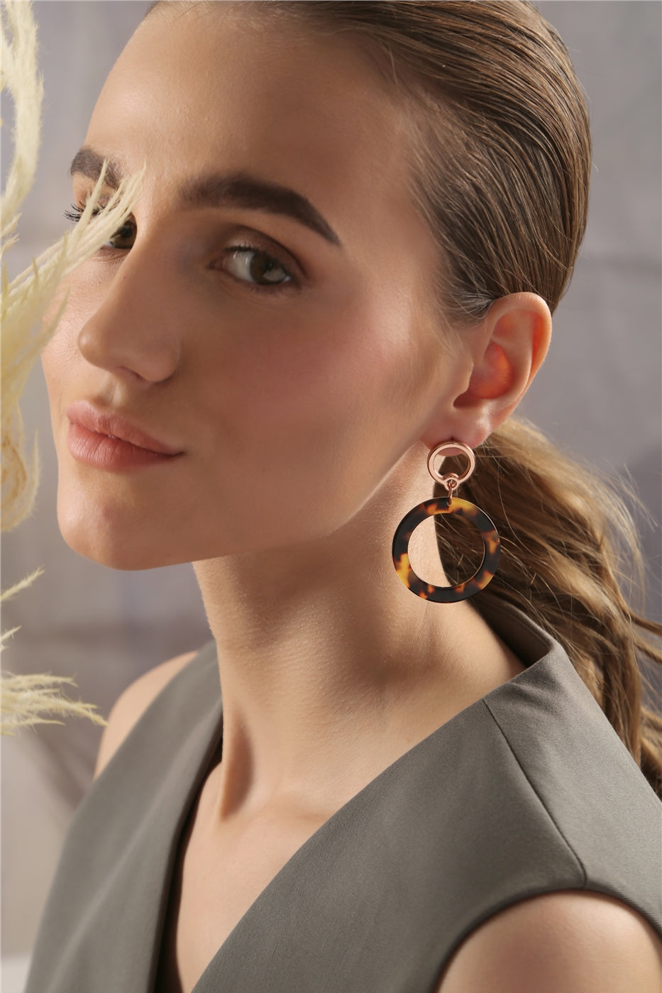 Marbled Tortoise Shell Earrings