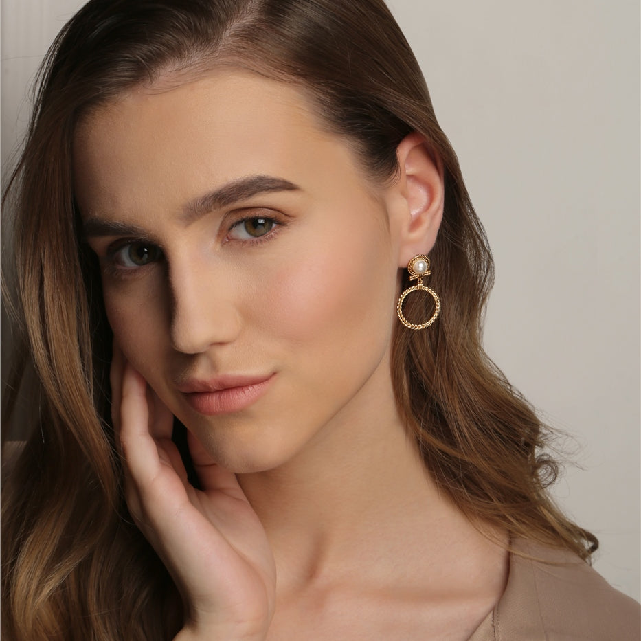 Sappho Statement Pearl Earrings