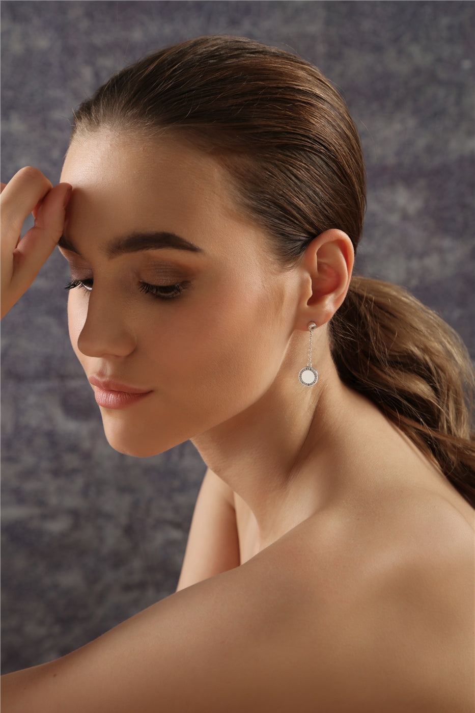 Drop Earrings Clear Stones