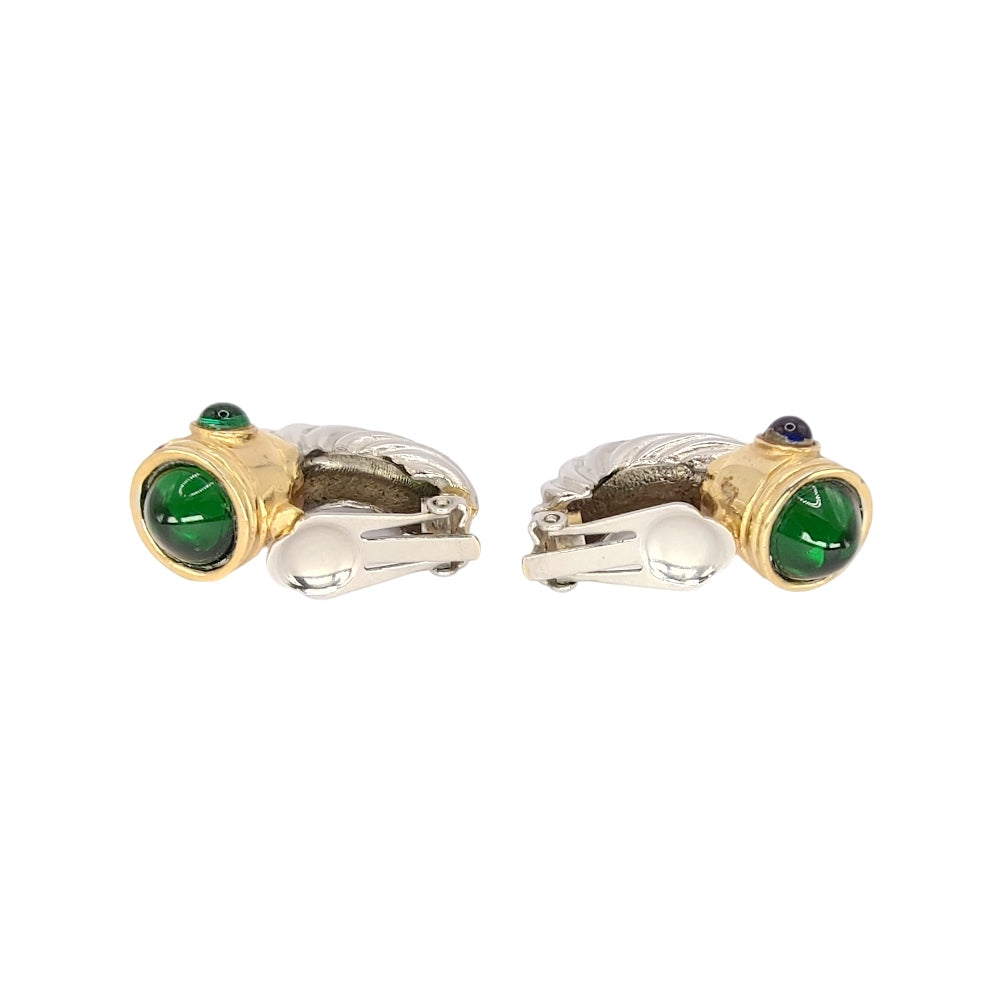 1980's Multi Coloured Stone Earrings