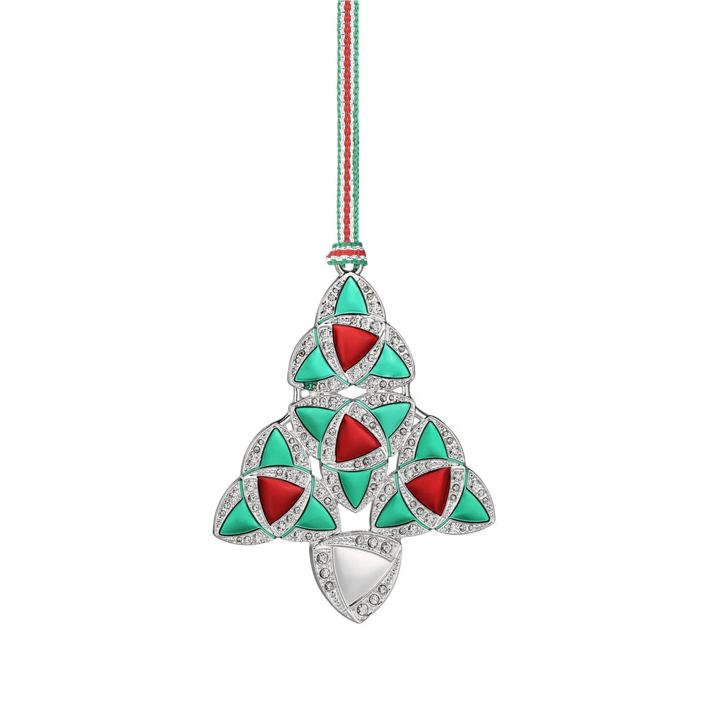 Green & Red Celtic Christmas Tree Decoration
