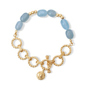 Gold Plated Blue Stone Sappho Bracelet