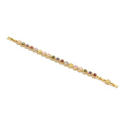 Gold Plated Heart Coloured CZ Bracelet
