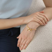 Gold Plated Heart Charm Bracelet