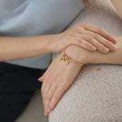 Gold Plated Heart Charm Bracelet