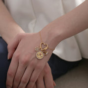 Gold Plated Hummingbird Charm Bracelet
