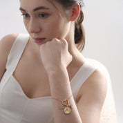 Gold Plated Hummingbird Charm Bracelet