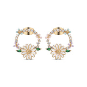 Gold Plated Daisy Earrings