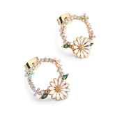 Gold Plated Daisy Earrings