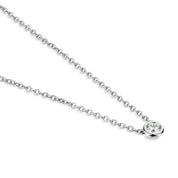 Sterling Silver Bezel Set Lab Grown Diamond Pendant 0.2ct