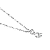 Sterling Silver Lab Grown Diamond Infinity Pendant 0.3ct