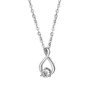 Sterling Silver Lab Grown Diamond Infinity Pendant 0.3ct