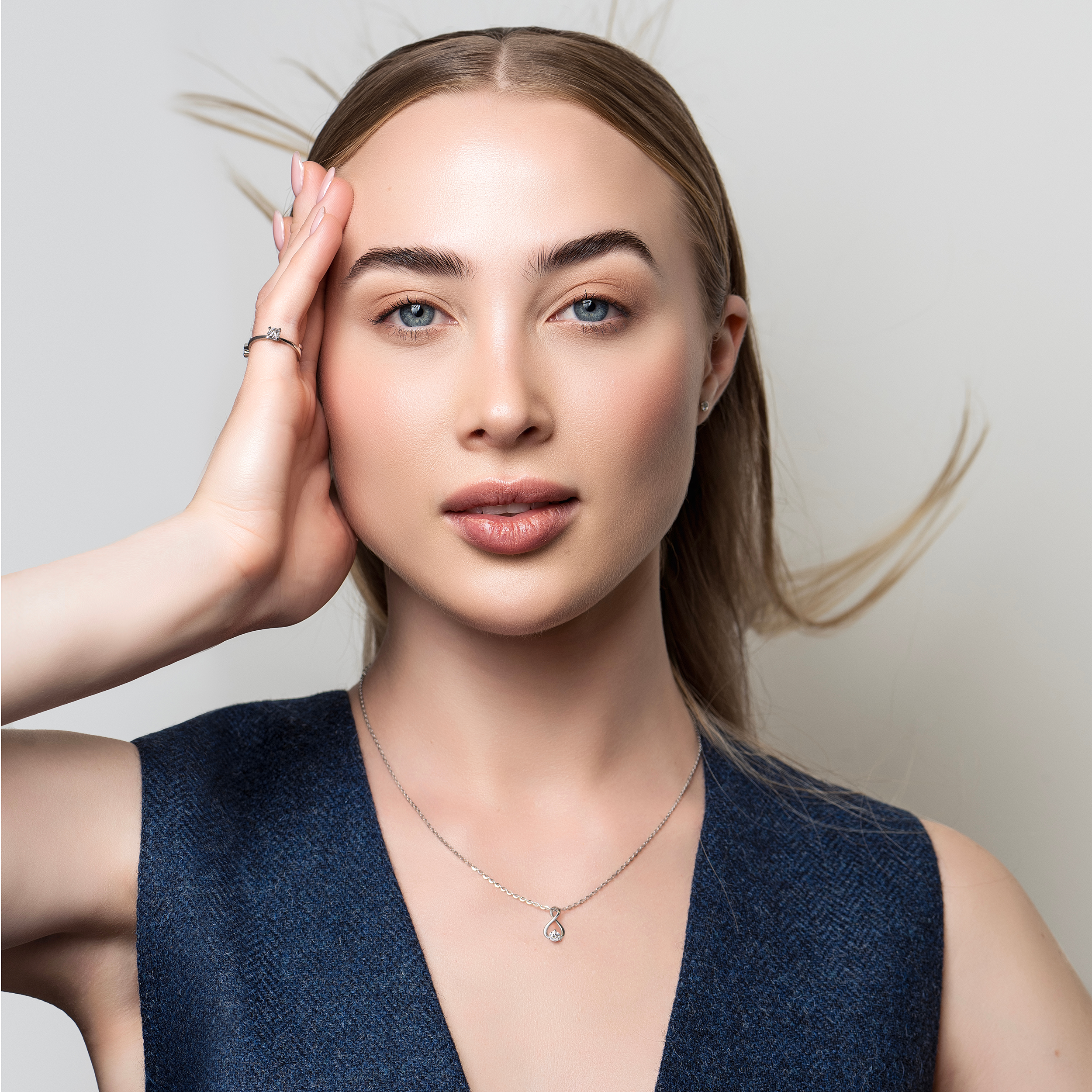 Sterling Silver Lab Grown Diamond Infinity Pendant 0.3ct