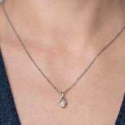 Sterling Silver Lab Grown Diamond Infinity Pendant 0.3ct