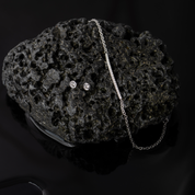 Sterling Silver Bezel Set Lab Grown Diamond Earrings 0.2ct