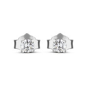Sterling Silver 4 Claw Lab Grown Diamond Earrings 0.2ct