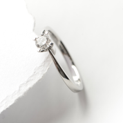 Sterling Silver Solitaire Lab Grown Diamond Ring 0.35ct Size P