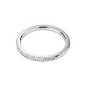 Sterling Silver Pavé Lab Grown Diamond Ring 0.35ct Size L
