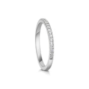 Sterling Silver Pavé Lab Grown Diamond Ring 0.35ct Size L