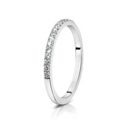 Sterling Silver Pavé Lab Grown Diamond Ring 0.35ct Size N