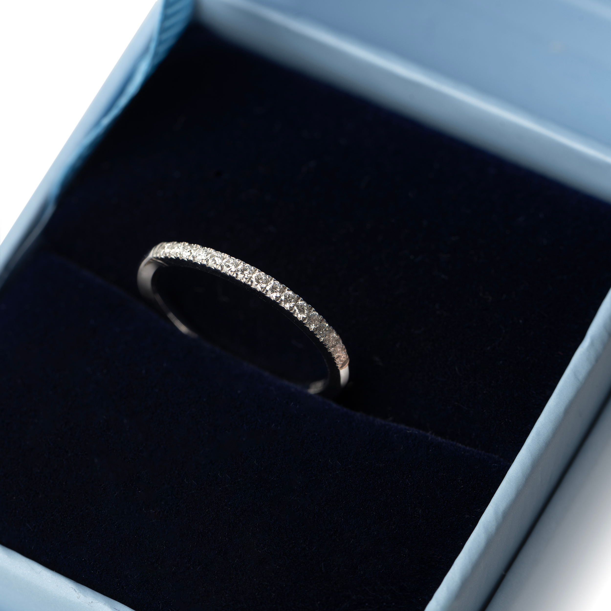 Sterling Silver Pavé Lab Grown Diamond Ring 0.35ct Size P