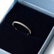 Sterling Silver Pavé Lab Grown Diamond Ring 0.35ct Size N