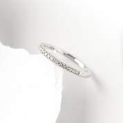 Sterling Silver Pavé Lab Grown Diamond Ring 0.35ct Size N