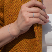 Sterling Silver Pavé Lab Grown Diamond Ring 0.35ct Size L