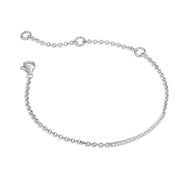 Sterling Silver Pavé Set Lab Grown Diamond Bracelet 0.13ct